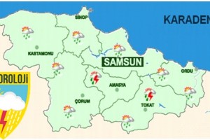 Orta Karadeniz'de Gök Gürültülü Sağanak Yağış Uyarısı